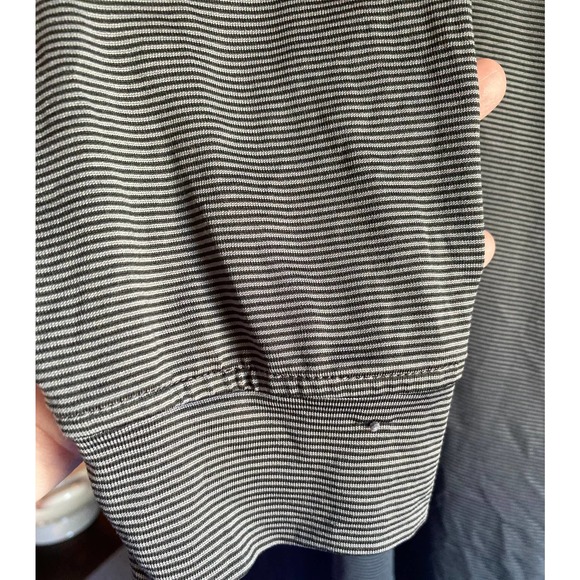 Walter Hagen men’s polo shirt size 2XL XXL gray black stripe long sleeve Flaw - Picture 5 of 12